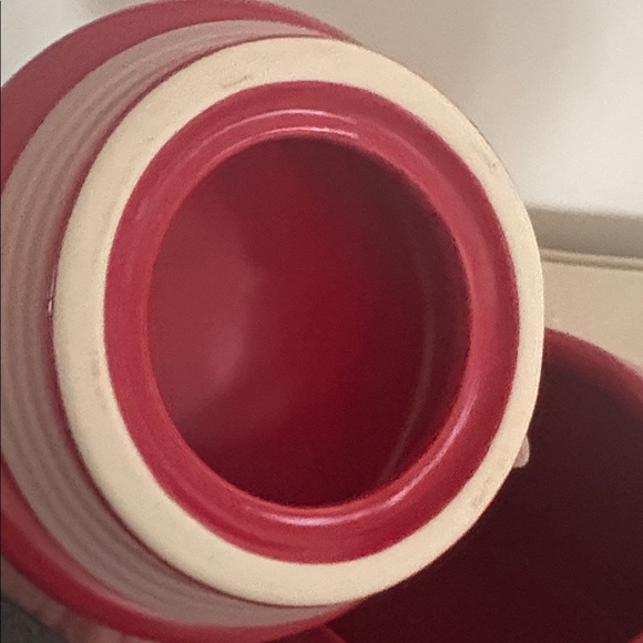Awesome Rae Dunn Red “Candy Cane” Artisan Jar (large) - Picture 4 of 6